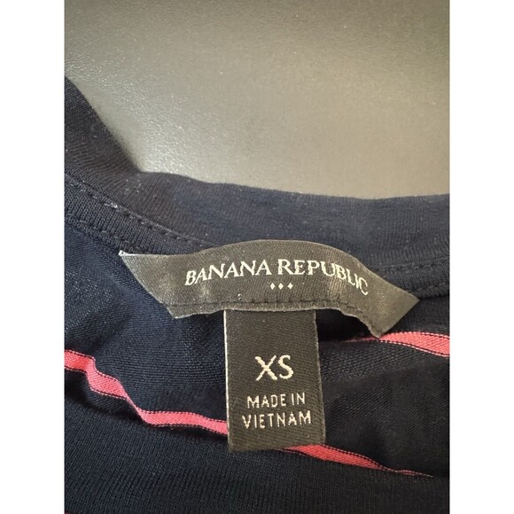 Banana Republic Striped Dress w/ Pockets-Sz XS Keyhole Detail, Drawstring Waist - Picture 4 of 6